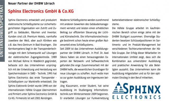 New partner of „DHBW Lörrach“