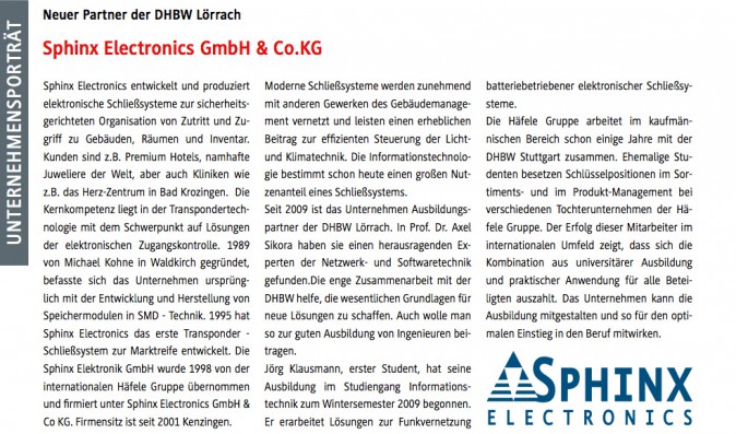 New partner of „DHBW Lörrach“