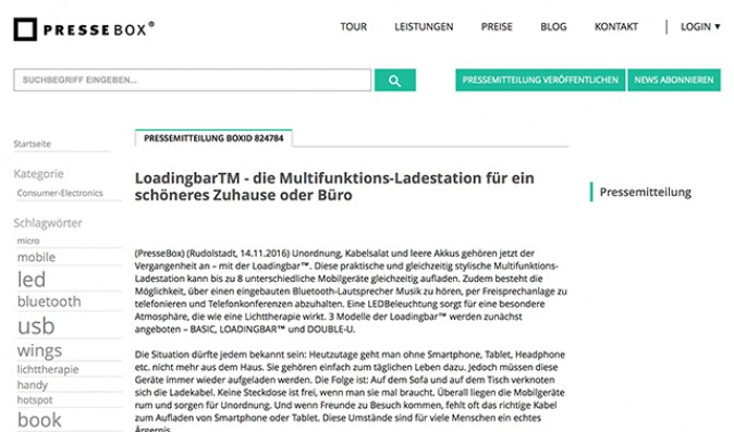 Loadingbar – the multifunctional loading station for a better home or office