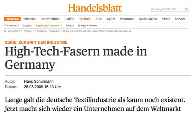 Hightech fibers made in Germany